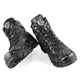 Bota Coturno Adventure Couro Masculino Motoqueiro Motociclista Sola Borracha Protetor Marcha Cor Preto Tamanho 39