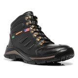 Bota Coturno Botina Caterpillar 100 Couro E Sola Costurada