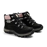 Bota Coturno Cat Unissex Adventure Couro Legítimo Palmilhas Gel 37 Preto Rosa
