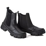 Bota Coturno Feminina Tratorada Tendência Blogueiras Preto 36