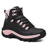 Bota Coturno Feminino Adventure Toronto Couro Legítimo Preto Rosa Br Footwear Size System Adult Numeric Numeric 39 