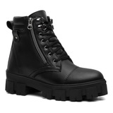 Bota Coturno Feminino Zíper Blogueira Sola Tratorada Jdk524