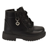 Bota Coturno Infantil Menina Feminina Cano Baixo 35024