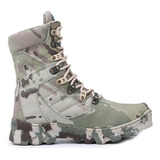 Bota Coturno Masculino Camuflado Unissex Militar Confort