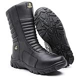 Bota Coturno Masculino Motociclista Original Couro Legitimo Preta BR Adulto Numérico 39 
