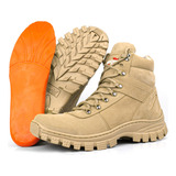 Bota Coturno Militar Masculino Areia Adventure Confortável