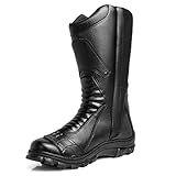 Bota Coturno Motociclista Militar Airsoft Cano Longo Preta Tática Exercito Paintball Tamanho 42 Cor Preto
