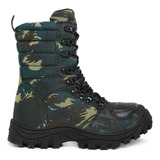 Bota Coturno Tático Zíper E Amortecedor Camuflado 1907
