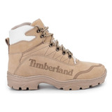 Bota Coturno Timberland Original Em Couro Nude Resistente