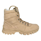 Bota Coturno Trilha Adventure Areia Militar Couro Legitimo