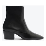Bota Couro Cano Médio Preta Schutz Original