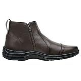 Bota De Couro Masculino Zíper Sola De Borracha Cafe BR Adulto Numérico 46 