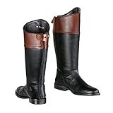 Bota De Hipismo Em Couro Panturrilha Normal D M Cor Preto E Marrom Tamanho 40