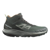 Bota De Trilha Masculina Salomon Outpulse Mid Gore tex Verde