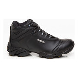 Bota Feminina Bull Terrier Original Preta Couro Para Trilha