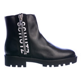 Bota Feminina Cano Baixo Couro Schutz Preta