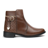 Bota Feminina Cano Curto Com Lindo Detalhe Super Promoção