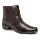 Bota Feminina Confortável Coturno Couro Cano Baixo Promoção
