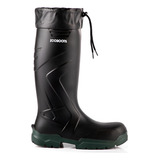 Bota Galocha Ecoboots Preta C Verde Polaina Original Bracol