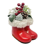 Bota Galocha Enfeite De Natal Em Ceramica