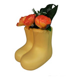 Bota Galocha Enfeite Decorativo Mesa De Festa Amarelo Bebe
