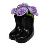 Bota Galocha Enfeite Decorativo Mesa De Festa Preto