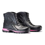 Bota Impermeável Pvc Para Motociclista Pantaneiro Rosa