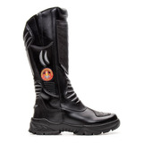 Bota Longa Coturno Unisex Bombeiro Civil 100 Couro Armata