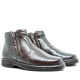 Bota Masculina Conforto Social Em Couro Legítimo 352 Marrom BR Adulto Numérico 40 