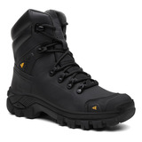 Bota Masculina Coturno Militar Couro Legítimo Cano Longo C a