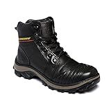Bota Masculina Motociclista Em Couro Proteção Marcha VL019 Cor Preto Genero Masculino Tamanho 44