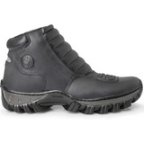 Bota Masculina Motociclista Moto Motoboy Cano Baixo Couro