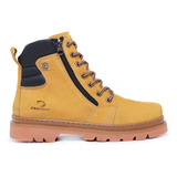 Bota Masculina Trilha Couro Legítimo Trabalho Impermeável