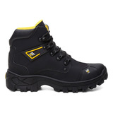 Bota Masculino Motoqueiro De Couro Com C a Palmilha Em Gel