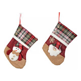 Bota Meia Papai Noel Boneco De Neve Enfeite Natal Pendente
