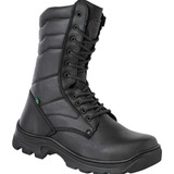 Bota Militar Tático Com Zíper Azimute Couro Confortável