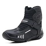 Bota Motociclista AS RACING Respirável Em Couro 406 42 Preto