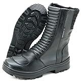 Bota Motociclista Cano Alto Em Couro ATRON 278 KM PRETA Cor Preto Tamanho 38