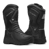 Bota Motociclista Couro Animal Speed Cano Alto Com Proteções