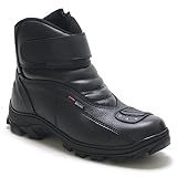 Bota Motociclista Couro Legítimo Com Proteção De Marcha Moto Sola Em Borracha Coaturado 360 41 Preto 