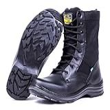 Bota Motociclista Masculina Coturno Militar Cano