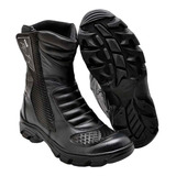 Bota Motociclista Motocross Motoboy Couro Legitimo Cano Alto