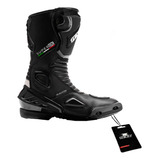 Bota Motociclista Texx Esportiva Super Tech V2 Couro Preta