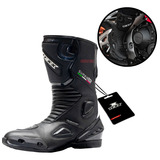 Bota Motociclista Texx Esportiva Super Tech V2 Couro Preta