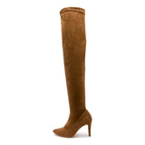 Bota Over Cano Longo Feminina Acima Do Joelho Salto Alto1735