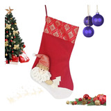 Bota Papai Noel Decoração De Natal Vermelha Gold 33cm Alt