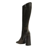 Bota Schutz Cano Alto Lornah Couro Craquelado Preta Tam34 Br