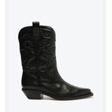 Bota Schutz Cano Médio Couro Preta