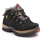 Bota Tenis Infantil Em Couro Legitimo Resistente Costurado