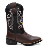 Bota Texana Feminina Country Bordado Nossa Senhora Aparecida